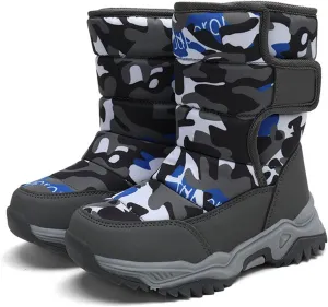 Boys' Cotton Shoes Camouflage And Fleece Thickened Winter Warm Cotton Boots Kid Snow Boots for