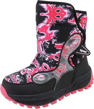 Boys Snow Shoes Outdoor Warm Comfortable Non Slip Mid Calf Padded Small Big Kids Winter Shoes Girl's Riding Boots