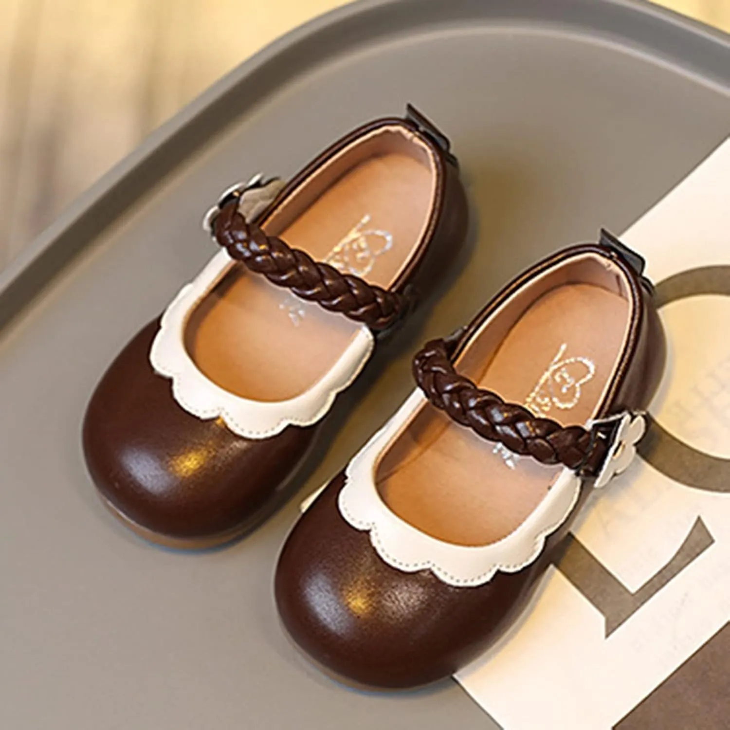 Children Shoes Flat Kids Children Leather Girls Princess Dress Shoes High Top Shoes for Girls