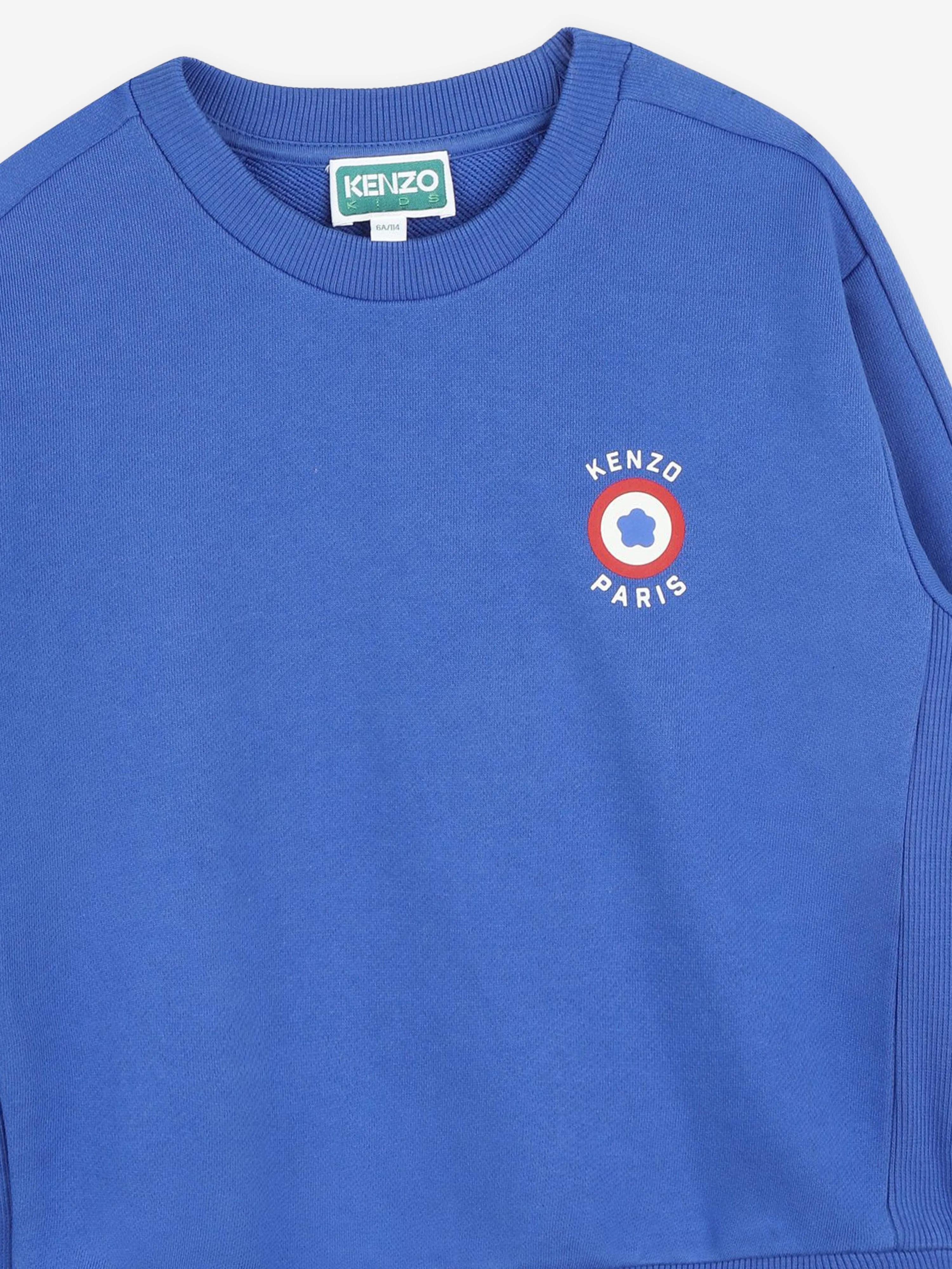 KENZO Boys Logo Sweatshirt in Blue