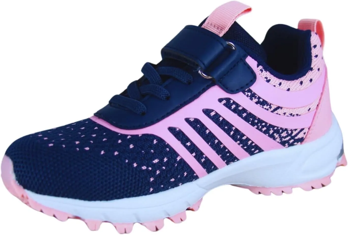 Kids Girls and Boys Lightweight Strap Running Athletic School Sneakers Shoes