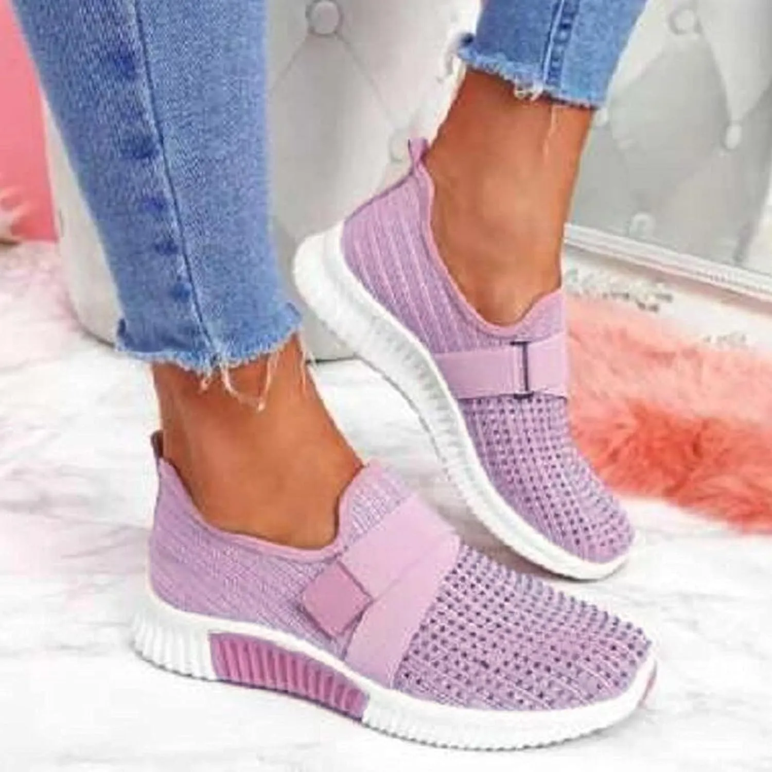 Orthopedic Slip On Shoes for Foot Pain Relief Womens Walking Sneakers with Arch Support Comfortable Casual Loafers Plantar Fasciitis Diabetic Feet