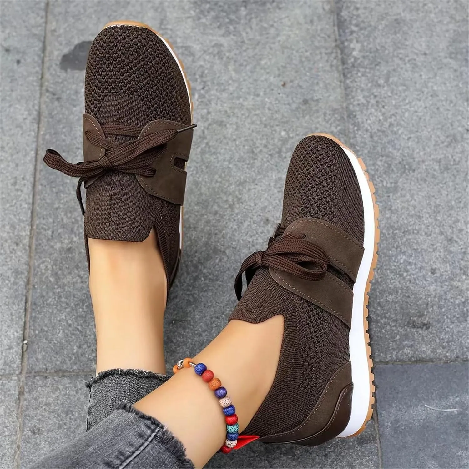 Running Shoes For Women Arch Support Walking Comfort Light Weight Tennis Shoes Slip On Gym Fashion Sneakers