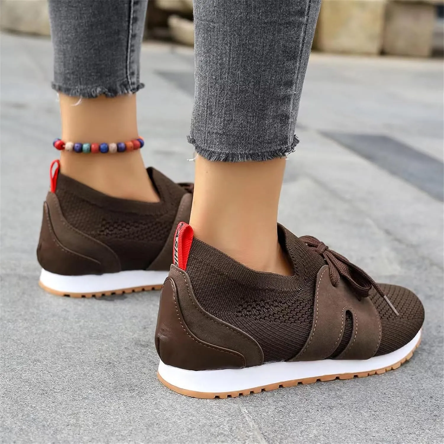 Running Shoes For Women Arch Support Walking Comfort Light Weight Tennis Shoes Slip On Gym Fashion Sneakers