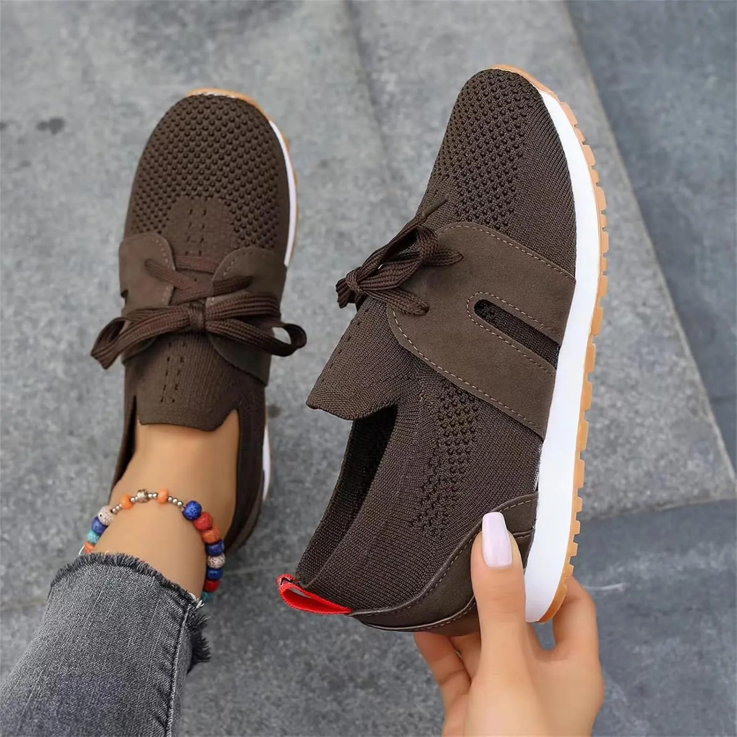 Running Shoes For Women Arch Support Walking Comfort Light Weight Tennis Shoes Slip On Gym Fashion Sneakers