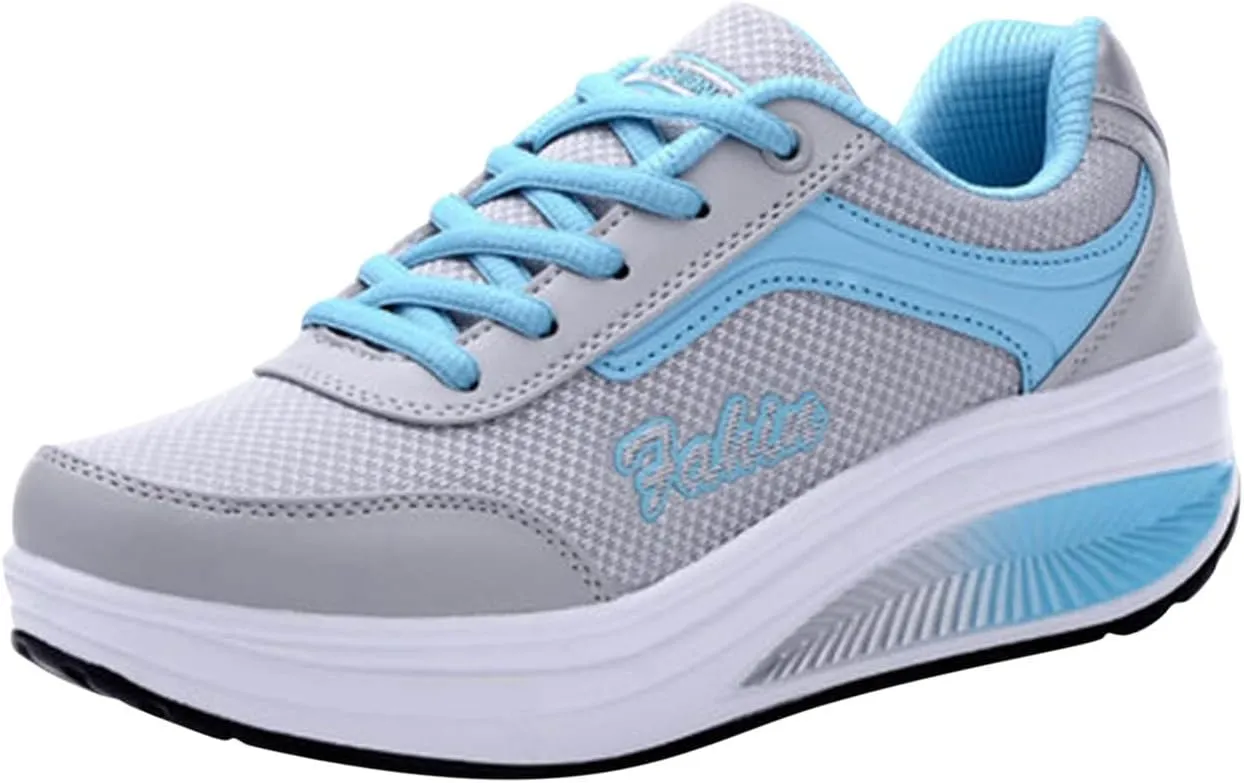 Walking Shoes Women Soft Comfy Running Shoe Fashion Lace up Sneakers Casual Lightweight Tennis Sneaker