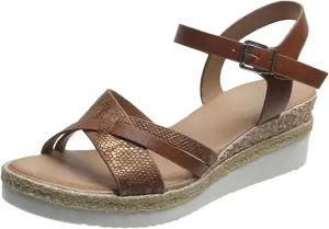 Women Platform Sandals Open Toe Adjustable Buckle Ankle Strap Sandals Casual Arch Support Outdoor Beach Shoes