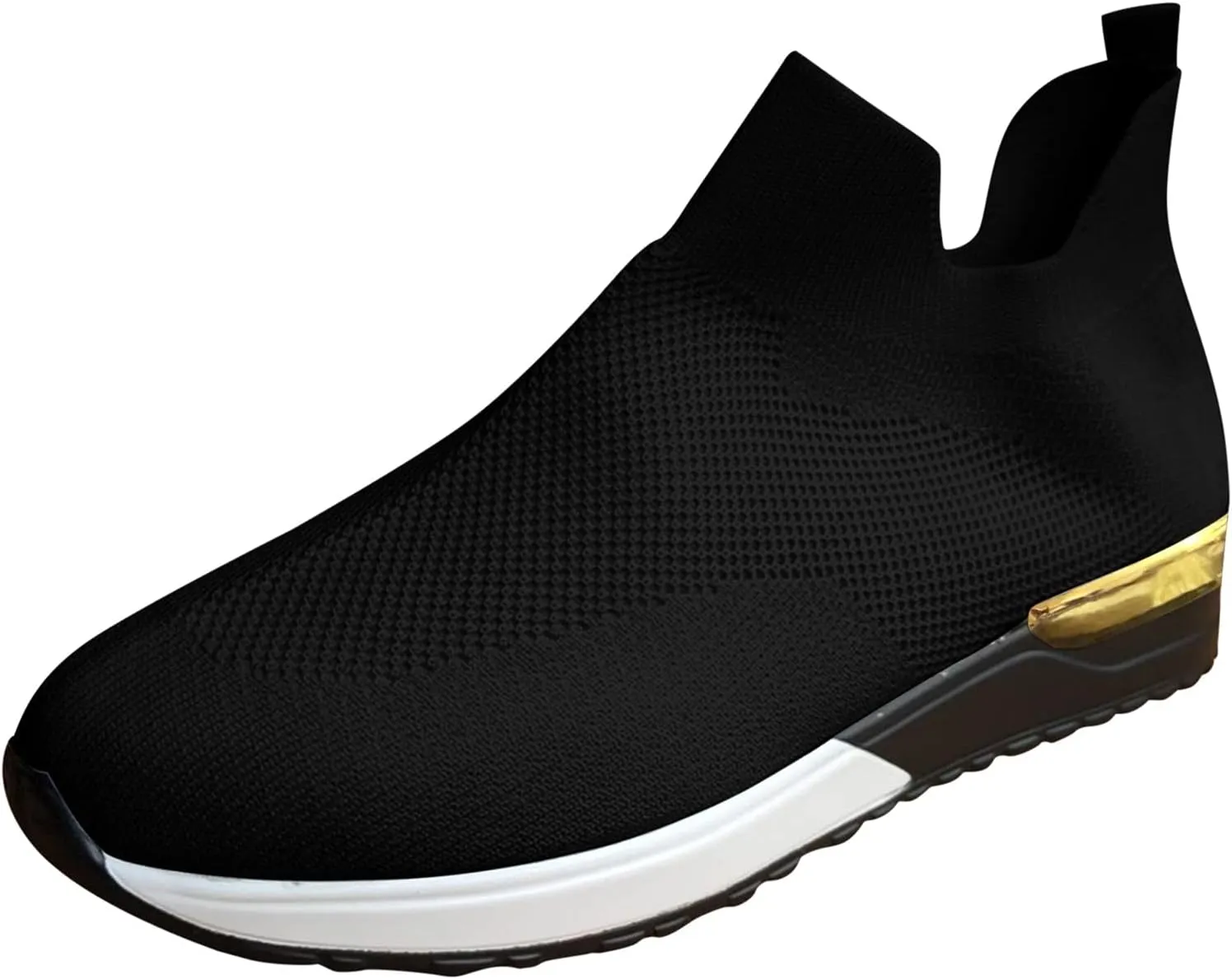 Women's Fashion Sneaker Non Slip Breathable Lightweight Comfortable Lace Up Black Running Shoes Loafers with Arch Support for Women White Leather Sneakers
