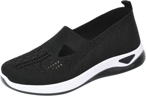 Womens Orthopedic Diabetic Shoes Slip On Walking Sneakers with Arch Support Comfortable Casual Loafers Plantar Fasciitis Relief Foot Heel Pain