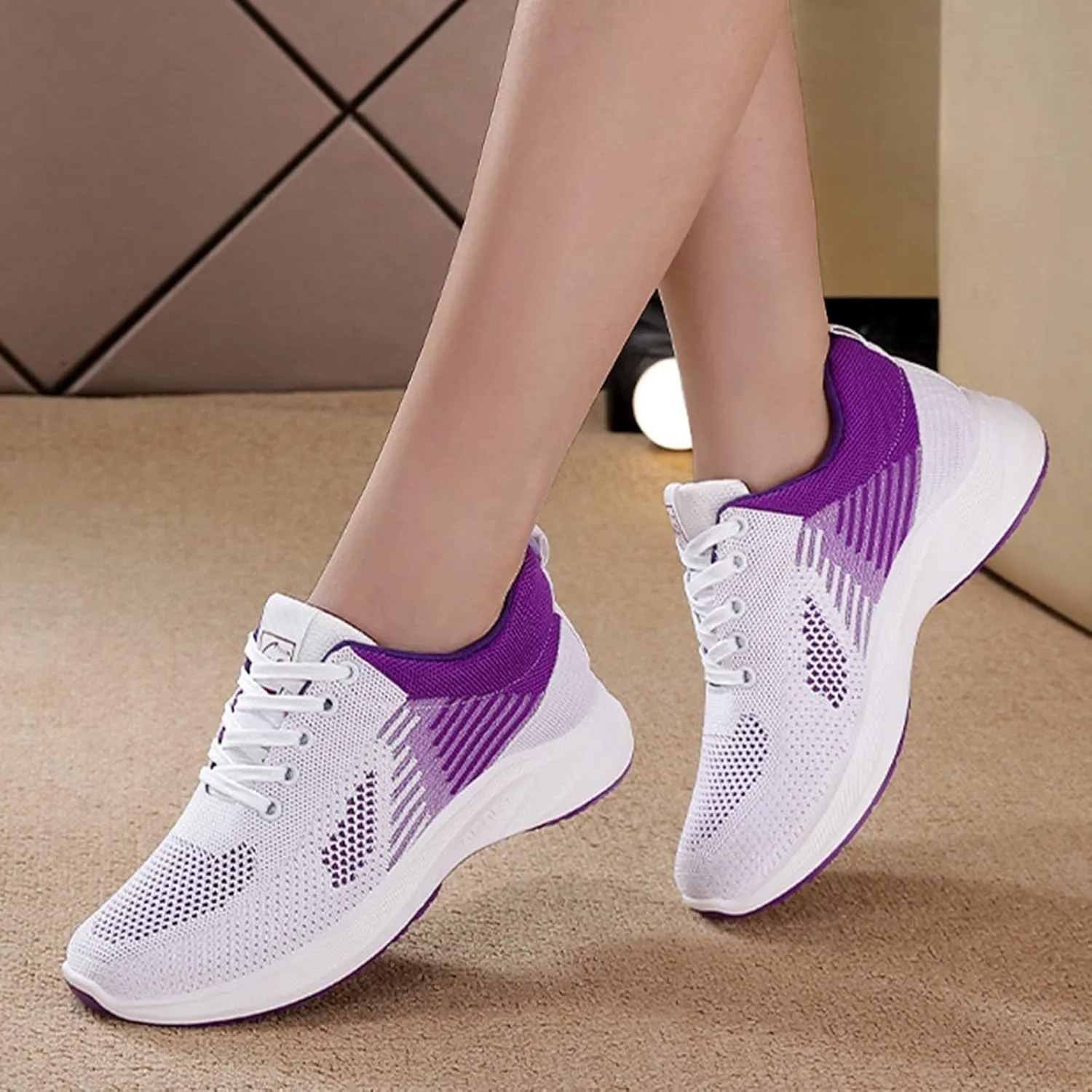 Womens Sneakers Air Cushion Running Shoes Lightweight Tennis Walking Shoes Mesh Breathable Gym Work Comfortable Athletic Sneakers