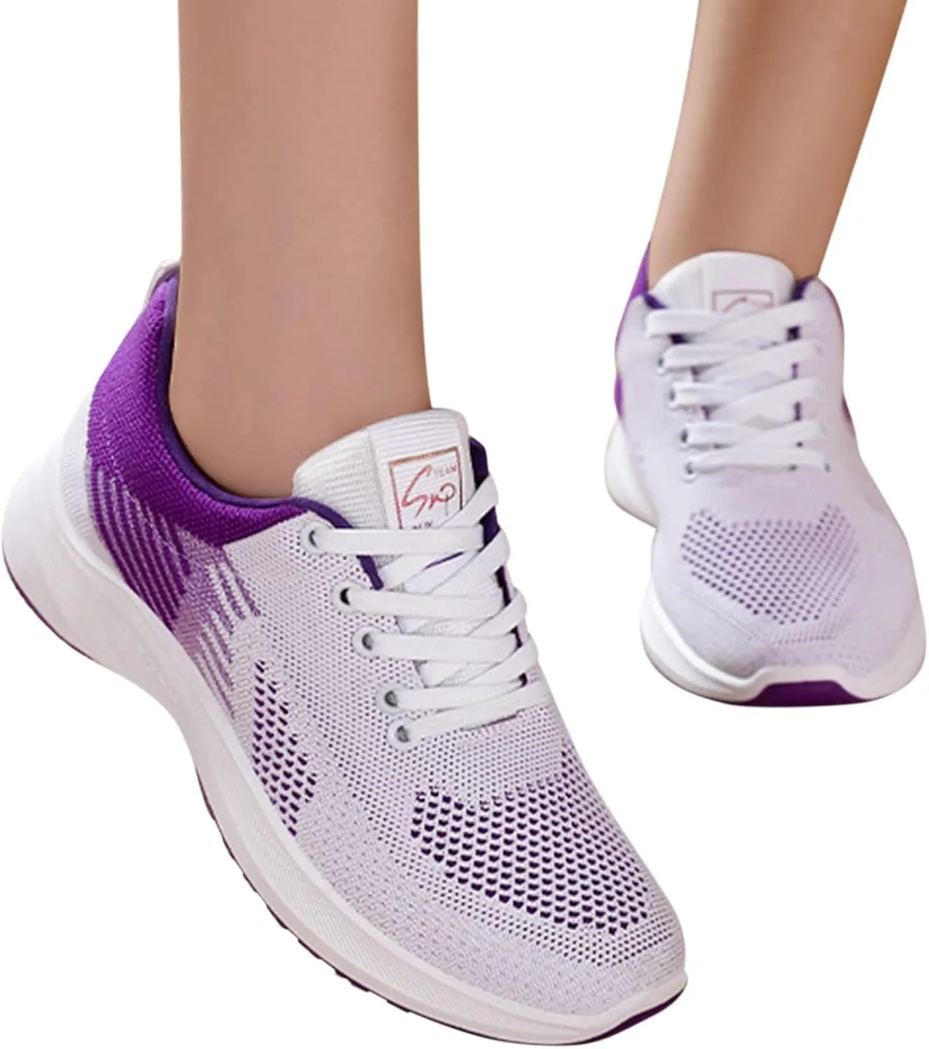 Womens Sneakers Air Cushion Running Shoes Lightweight Tennis Walking Shoes Mesh Breathable Gym Work Comfortable Athletic Sneakers